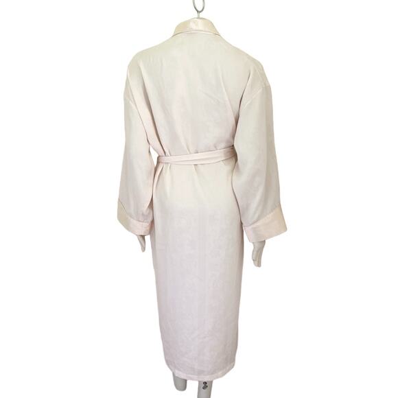 VTG VICTORIA'S SECRET Gold Label Satin Trim Floral Jacquard Kimono Robe SZ L - Picture 6 of 9